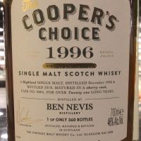 Cooper’s Choice - Ben Nevis 1996 21 Years 酷選大師 班尼富 1996 雪莉桶 (700ml 46%)