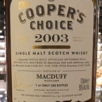 Cooper’s Choice - Macduff 2003 14 Years 酷選大師 麥克道夫 2003 麝香葡萄桶 (700ml 50%)