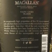 (現貨) Macallan Rare Cask Black Limited Edition 麥卡倫 奢想-湛黑 2018限量版 (700ml 48%)