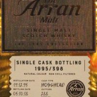Arran The 1995 Collection Single Cask 愛倫 1995 創廠臻品 單桶原酒 (700ml 52.3%)