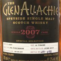GlenAllachie 2007 12 Years PX Puncheon 艾樂奇 2007 12年 PX雪莉單桶 (700ml 61.3%)