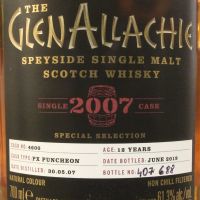 GlenAllachie 2007 12 Years PX Puncheon 艾樂奇 2007 12年 PX雪莉單桶 (700ml 61.3%)
