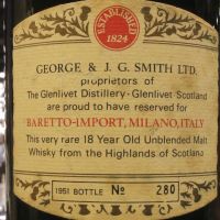 (現貨) Glenlivet 18 Years Unblended All Malt George & J.G. Smith格蘭利威 18年 絕版 (750ml 45.7%)
