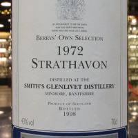 (現貨) BBR Strathavon Glenlivet 1972 Berry’s Own Selection 貝瑞兄弟 格蘭利威 1972 (700ml 43%)