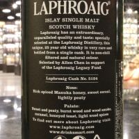 (現貨) Laphroaig 25 Years Single Cask #5124 Aqua Vitae 拉佛格 25年 單桶 (700ml 54.2%)