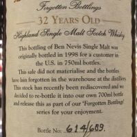 (現貨) Ben Nevis 1966 32 Years Forgotten Bottlings 班尼富 1966 32年 (700ml 50.5%)