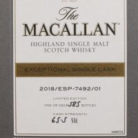 (現貨) Macallan Exceptional Single Cask 2018 Cask 01 麥卡倫 ESC系列 單桶原酒 (700ml 65.5%)