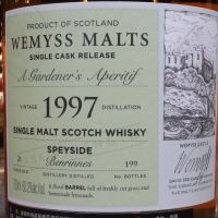 Wemyss Malts Benrinnes 1997 21 Years Bourbon Barrel 威姆斯 班蕊斯 1997 單桶 華佗 (700ml 60.2%)