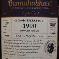 (現貨) Bunnahabhain 1990 32 Years Oloroso Sherry But 布納哈本1990雪莉單桶TWE限定(700ml 54.8%)