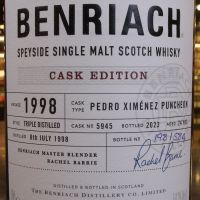 (現貨) BenRiach Cask Edition 1998 PX Puncheon #5945 班瑞克 1998 24年 雪莉單桶 (700ml 54.2%)