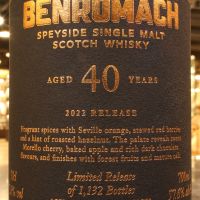 (現貨) Benromach 40 Year Old 2022 Batch 2 Release 百樂門 40年原酒 2022第二批次 (700ml 56.5%)