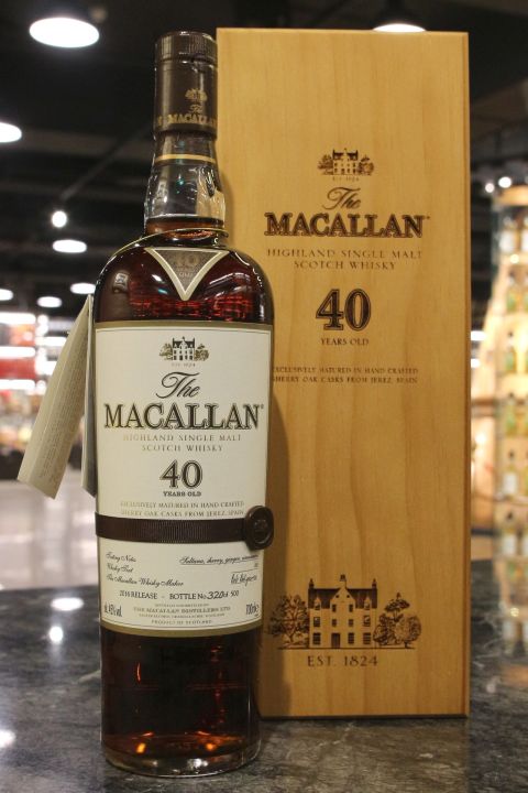 Macallan 40 years 2016 Release 麥卡倫 40年 2016版 限量500瓶 (700ml 45%)