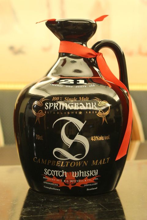 (現貨) Springbank 21 years Black Ceramic Jug 雲頂 21年 舊版瓷瓶 (700ml 43%)