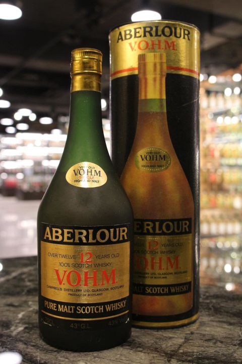 (現貨) Aberlour 12 years V.O.H.M. Bottled 1980s 亞伯樂 12年 絕版老品 (750ml 43%)