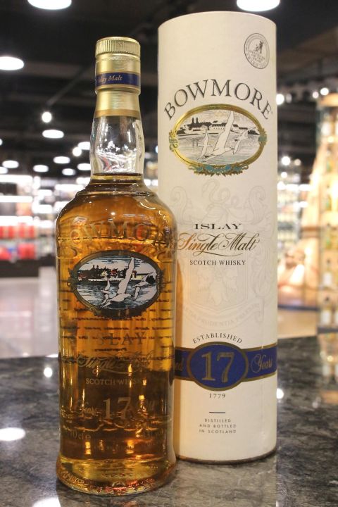 Bowmore 17 Years Bottled 1990s 波摩 17年 舊版 彩繪海鷗標燙金瓶 (700ml 43%)