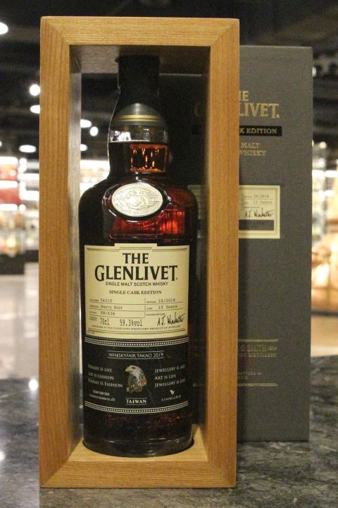 Glenlivet 15 Years Single Sherry Butt Whisky Takao 2019 格蘭利威 15年 雪莉單桶 (700ml 59.3%)