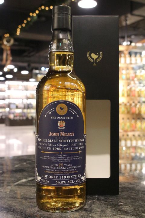 (現貨) The Whiskyfind - John Milroy - Speyside 1989 28 Years 與大師共飲 強米羅精選 (700ml 54.2%)