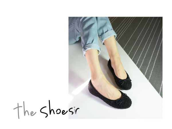 ~The Shoesir~ 亮片搭配黑色絨毛設計 暖冬風 MIT舒適鞋款 時尚韓系美人 時尚 新推出