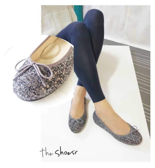 ~The Shoesir~ 亮片搭配鐵灰色絨毛設計。暖冬風。MIT舒適鞋款 時尚韓系美人 時尚 新推出
