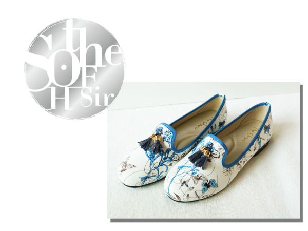~the shoesir~ 真皮 素描花樣 藍色 足弓支撐 樂福鞋 流蘇點綴 非TOMS 舒適好穿 時髦設計