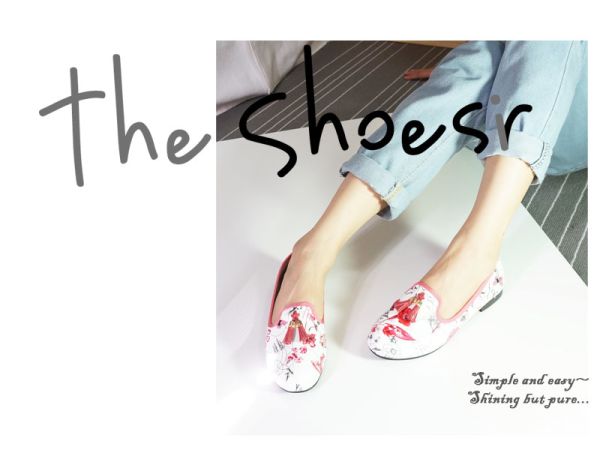 ~the shoesir~ 真皮 素描花樣 紅色 足弓支撐 樂福鞋 流蘇點綴 非TOMS 舒適好穿 時髦設計