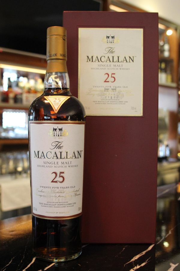 (現貨) Macallan 25 years 麥卡倫 25年 雪莉桶 草寫版 木盒 (700ml 43%)