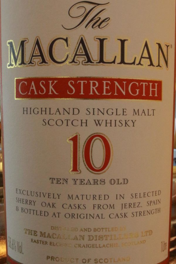 現貨) Macallan 10 years Cask Strength 麥卡倫10年原酒(1000ml 58.6