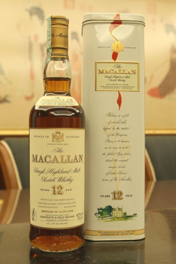 MACALLAN 12 years 麥卡倫 12年 絕版圓瓶 鐵盒 (700ml 43%)