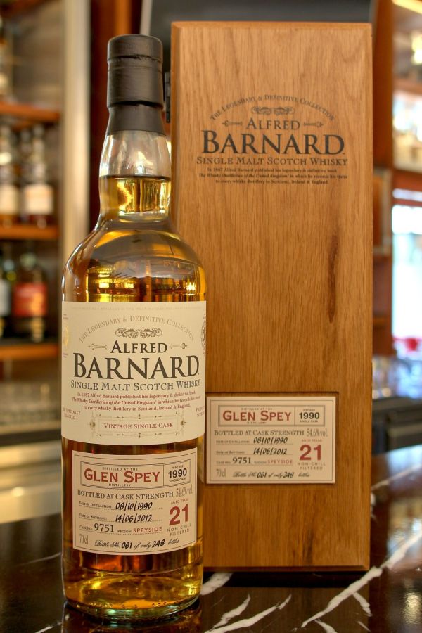 ALFRED BARNARD Glen Spey 1990 21 years Single Cask 格蘭斯佩 1990 21年 單桶原酒 (700ml 54.6%)
