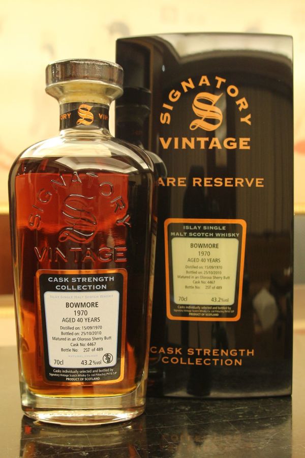 (現貨) Signatory Vintage Bowmore 1970 40 Years 聖弗力 波摩 1970 40年 (700ml 43.2%)
