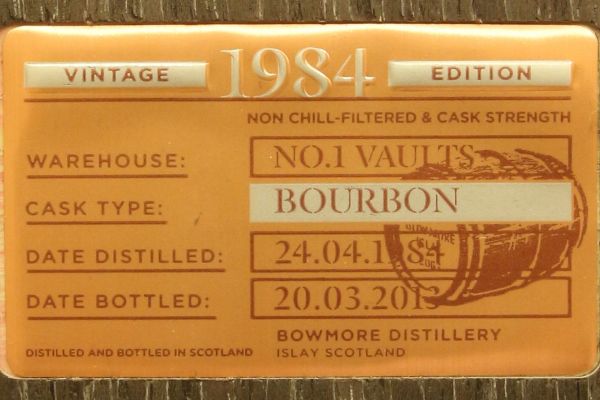 Bowmore Vintage   years Bourbon Cask 波摩 年波本桶