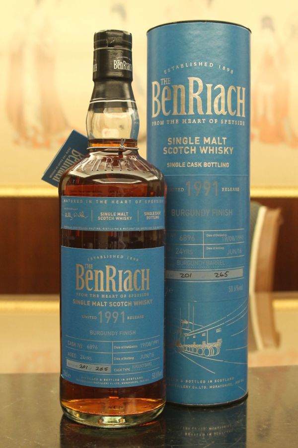 (現貨) BenRiach 1991 24 years Burgundy Finish Batch 13 班瑞克 1991 24年 勃根地桶 第13批次 (700ml 50.6%)