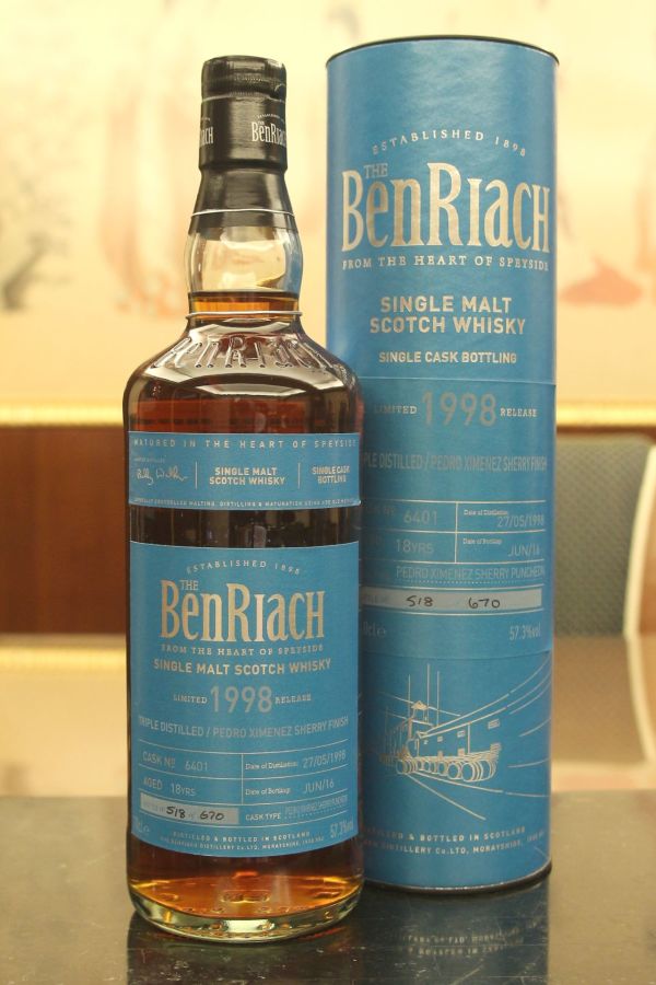 (現貨) BenRiach 1998 18 years PX Sherry Finish Batch 13 班瑞克 1998 18年 PX雪莉桶 第13批次 (700ml 57.3%)
