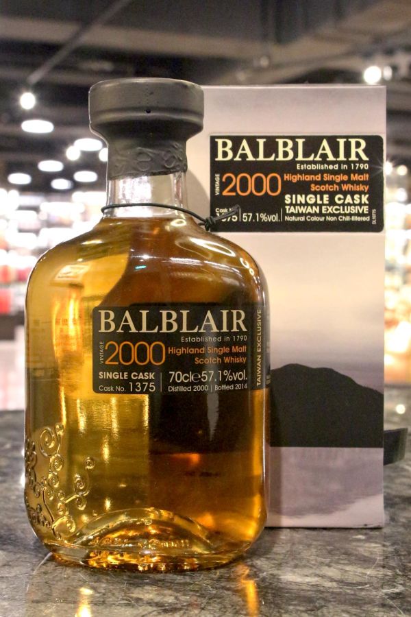 BALBLAIR 2000 Taiwan Exclusive Single Cask 巴布萊爾 2000 台灣限定 單桶 (700ml 57.1%)