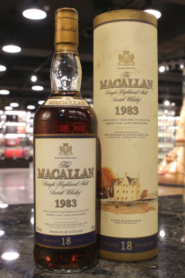 MACALLAN 18 years 1983 麥卡倫 18年 1983 莊園圓桶版 稀有典藏 (750ml 43%)