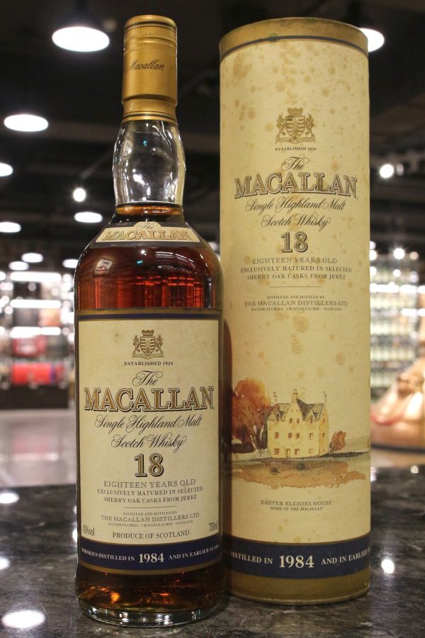 (現貨) MACALLAN 18 years 1984 麥卡倫 18年 1984 莊園圓桶版 稀有典藏 (750ml 43%)