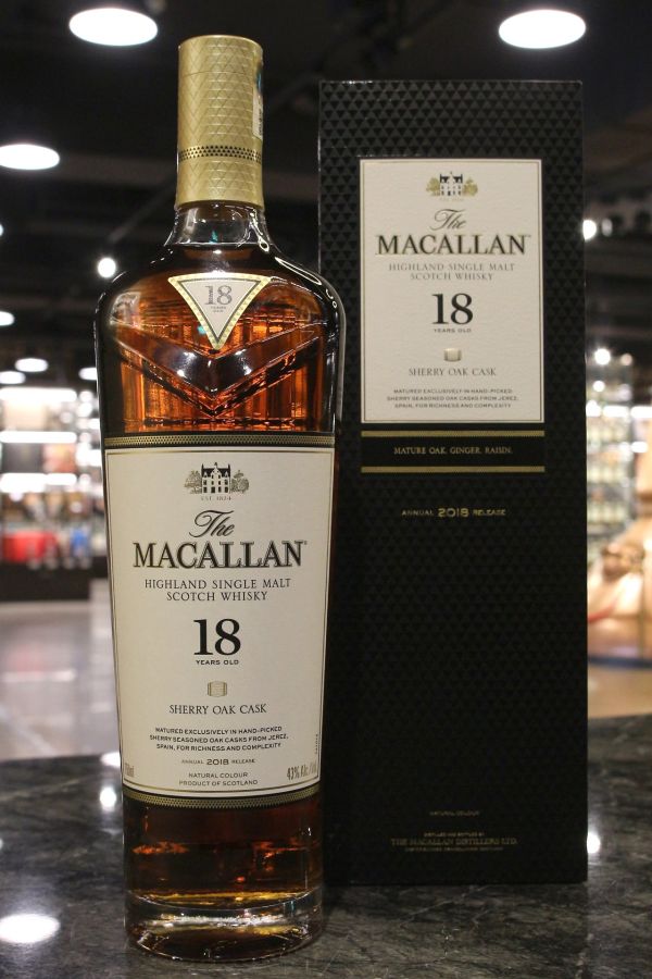 現貨) MACALLAN 18 years 2018 Release 麥卡倫18年2018精裝版(750ml 43