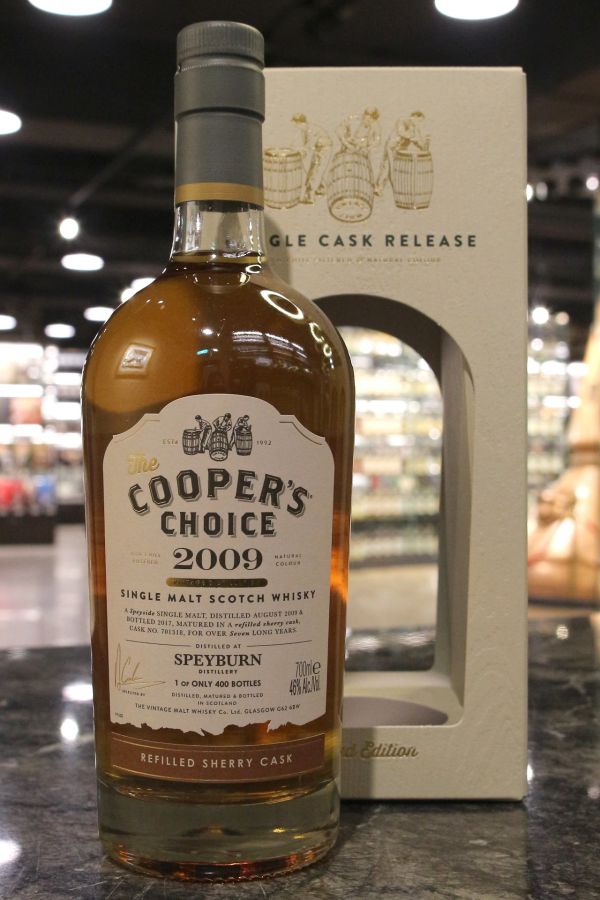 (現貨) Cooper’s Choice – Speyburn 2009 7 Years 酷選大師 詩貝奔 2009 雪莉桶 (700ml 46%)