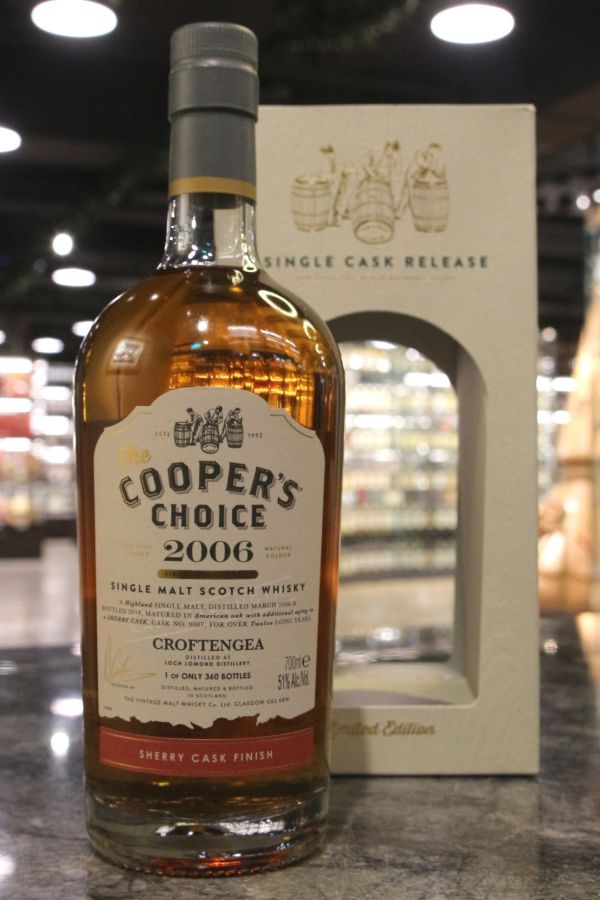 (現貨) Cooper’s Choice - Croftengea 2006 12 Years 酷選大師 羅夢湖 2006 泥煤雪莉桶 (700ml 51%)