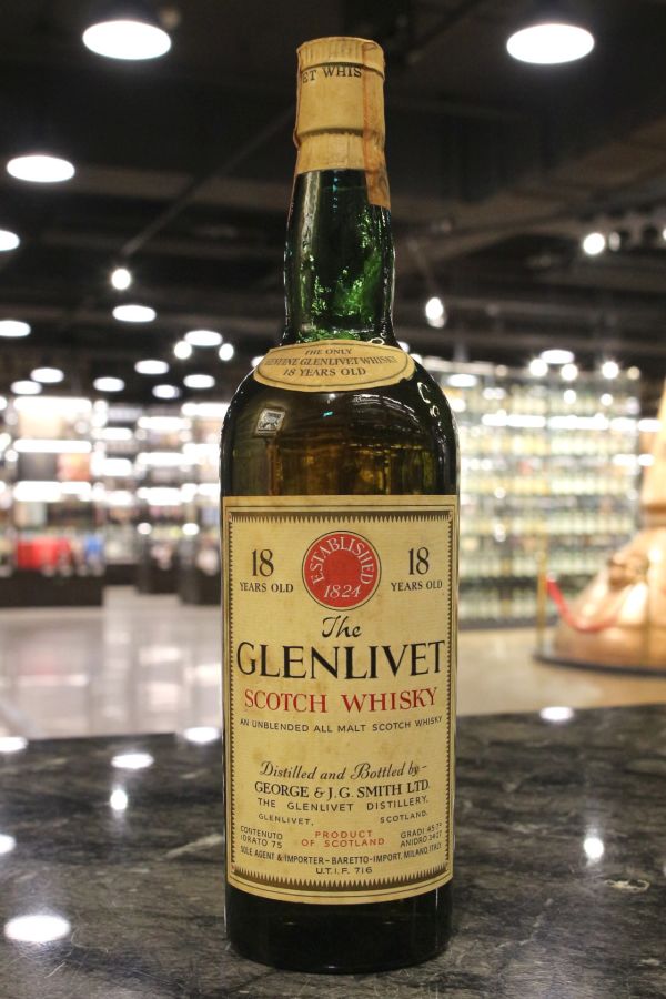 (現貨) Glenlivet 18 Years Unblended All Malt George & J.G. Smith格蘭利威 18年 絕版 (750ml 45.7%)