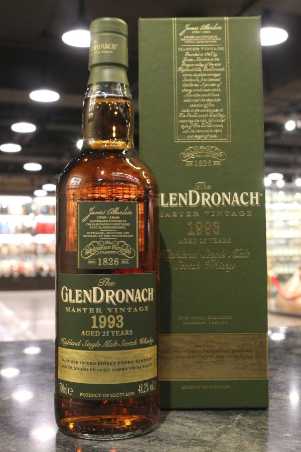 (現貨) Glendronach Master Vintage 1993 25 Years 格蘭多納 1993 25年 雙雪莉桶 (700ml 48.2%)